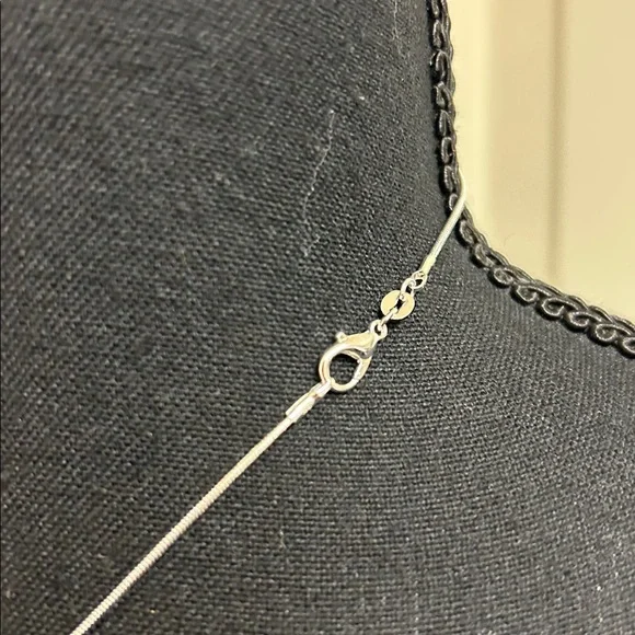 Necklace bloodstone gemstone 925 silver chain. Handmade, New in box - Picture 6 of 6